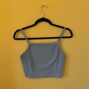 Light Blue Ribbed Tank